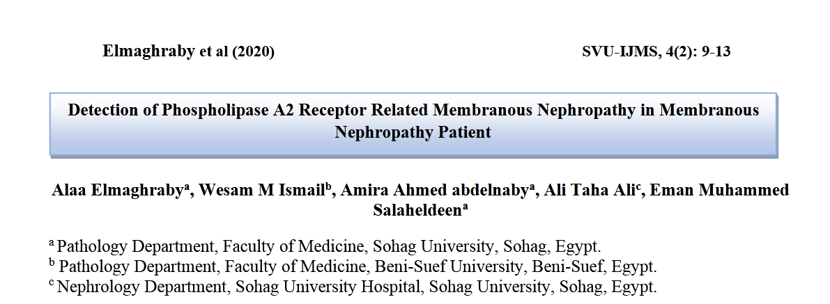 Detection of Phospholipase A2 Receptor Related Membranous Nephropathy in Membranous Nephropathy Patient.
